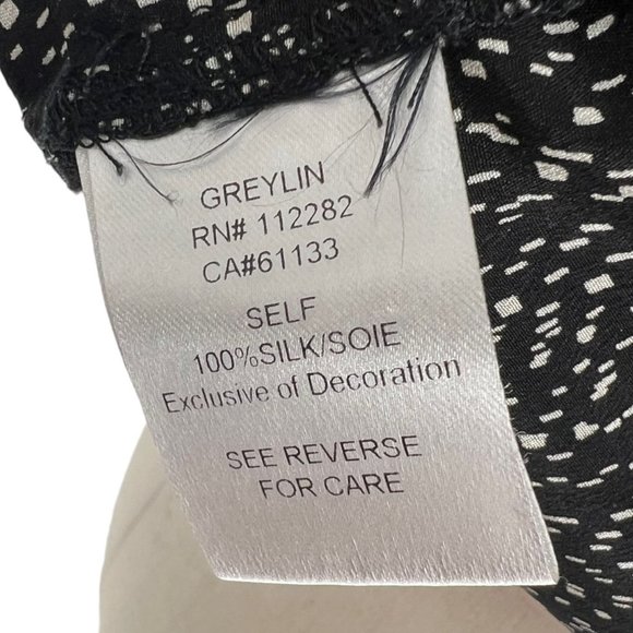 Greylin Keyhole Silk Sleeveless Blouse | Extra Small - Picture 8 of 8